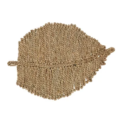 Natural Seagrass Leaf Placemats, Set of 4