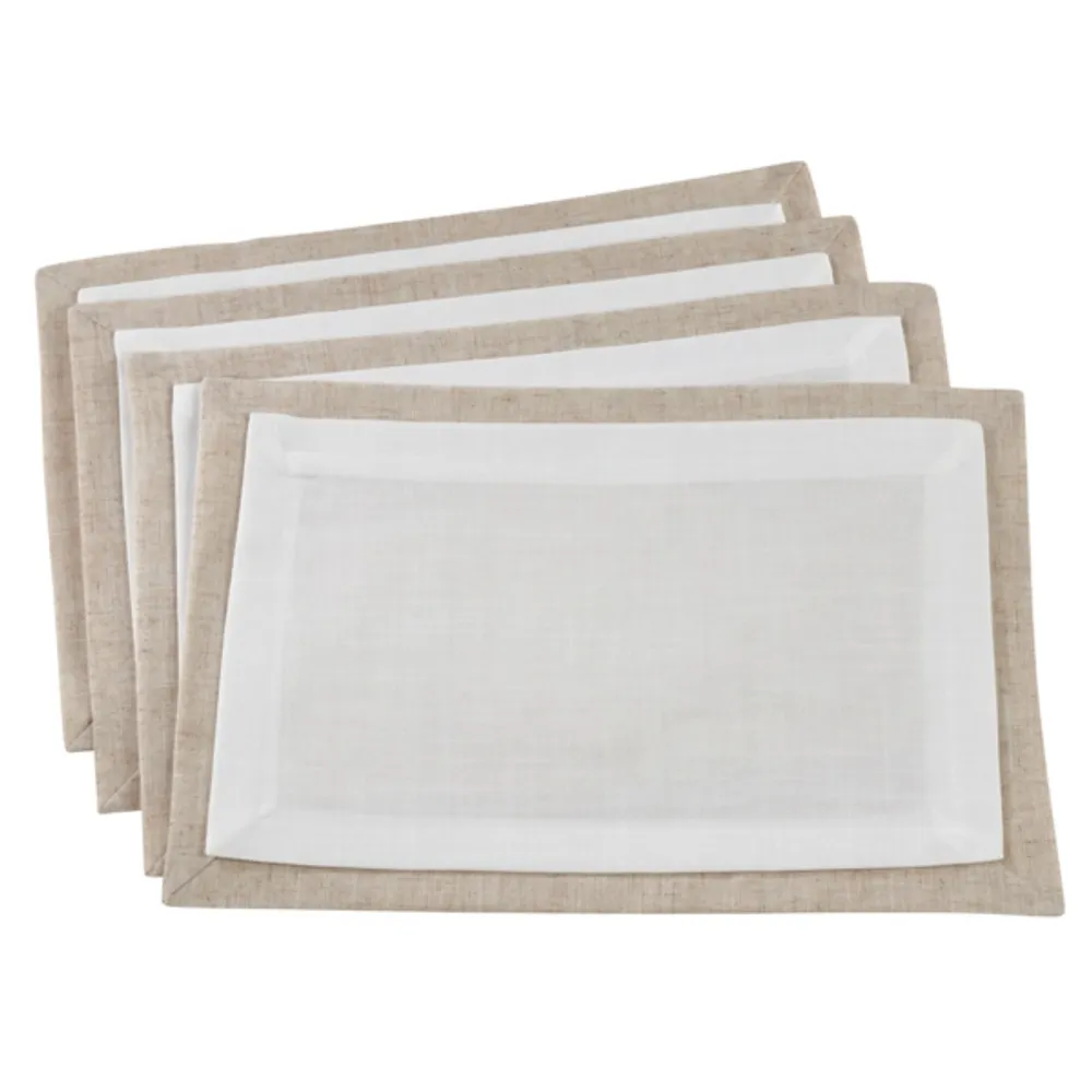 Ivory Double Layered Placemats, Set of 4