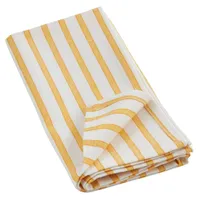 Yellow Cheerful Striped Cotton Napkins, Set of 4