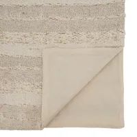 Ivory and Sand Textured Stripe Table Runner