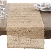 Natural Woven Nubby Ramie Table Runner