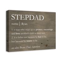 Personalized Stepdad Definition Canvas Wall Plaque