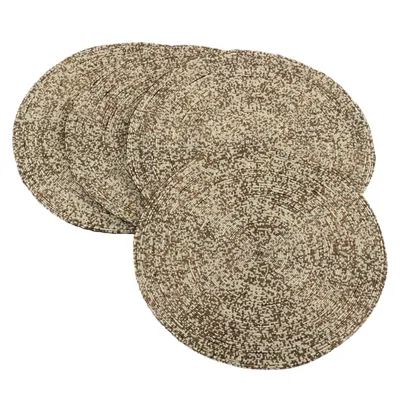 Gold Glass Beaded Round Placemats, Set of 4