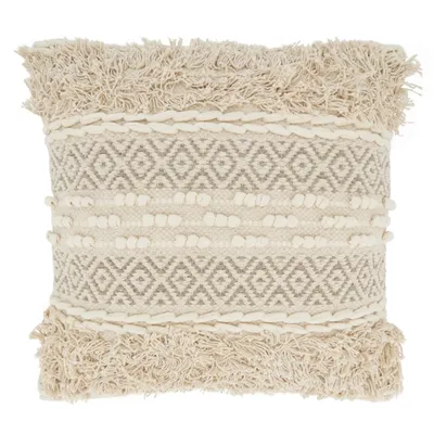 Natural Corded Moroccan Cotton Pillow