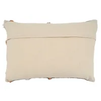 Tufted Chevron Plaid Cotton Lumbar Pillow