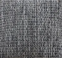 Navy Woven Texture Tassels Throw Pillow