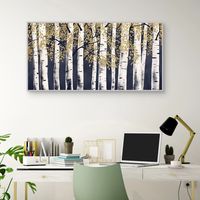 Indigo Fresh Forest Framed Canvas Art Print