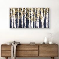 Indigo Fresh Forest Framed Canvas Art Print