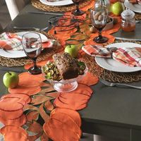 Embroidered Pumpkins Table Runner