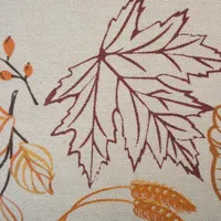 Embroidered Autumn Leaves Table Runner, 108 in.