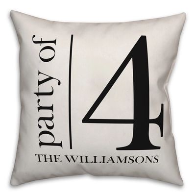 Personalized Party of Four Pillow