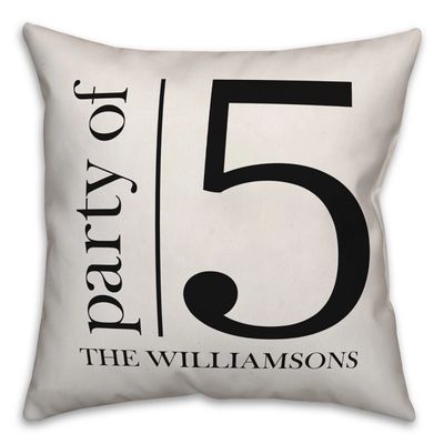 Personalized Party of Five Pillow