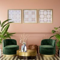 Blush Abstract Pattern 3-pc. Framed Art Print Set