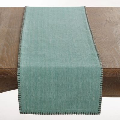 Overcast Stitch Cotton Table Runner