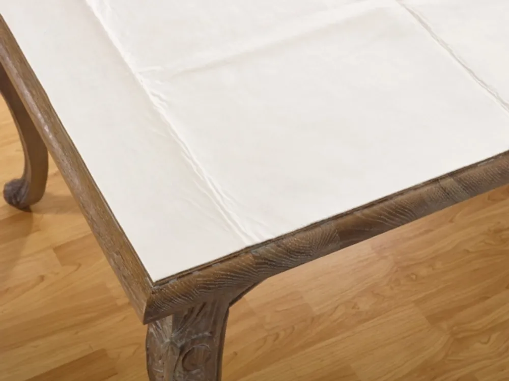 White Cushioned Table Protector Pad