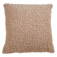 Tan Faux Lamb Fur Pillow