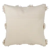 Ivory Moroccan Tufted Pom Pom Throw Pillow