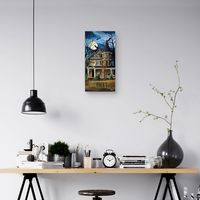 Spooky Haunted House Canvas Art Print