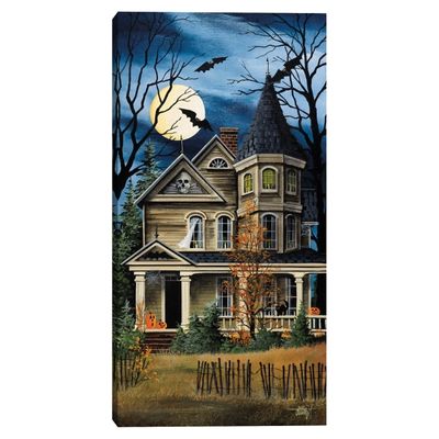 Spooky Haunted House Canvas Art Print