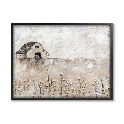Distressed White Barn Framed Wood Wall Plaque
