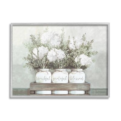 Hydrangea Bouquets Framed Wood Wall Plaque