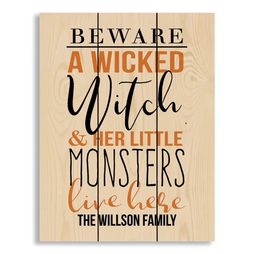 Personalized Wicked Witch Halloween Wall Art