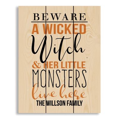 Personalized Wicked Witch Halloween Wall Art