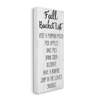 Fall Bucket List Canvas Art Print