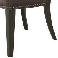 Sevana Brown Faux Leather Dining Chairs, Set of 2