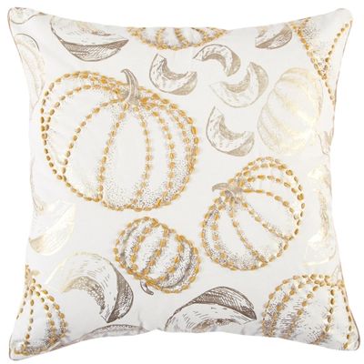 Beaded Pumpkins Pillow