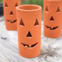 Clay Jack O' Lanterns, Set of 6