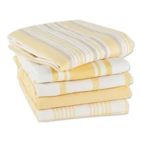 Yellow Woven Assorted Dishtowels, Set of 5