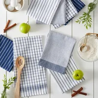 Nautical Blue Basic Assorted Dishtowels, Set of 8