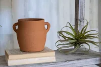 Natural Terracotta Vase with Handles