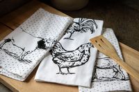 Portrait Farm Animals Kitchen Towels, Set of 3