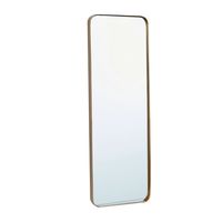 Gold Thin Iron Frame Curved Corner Mirror