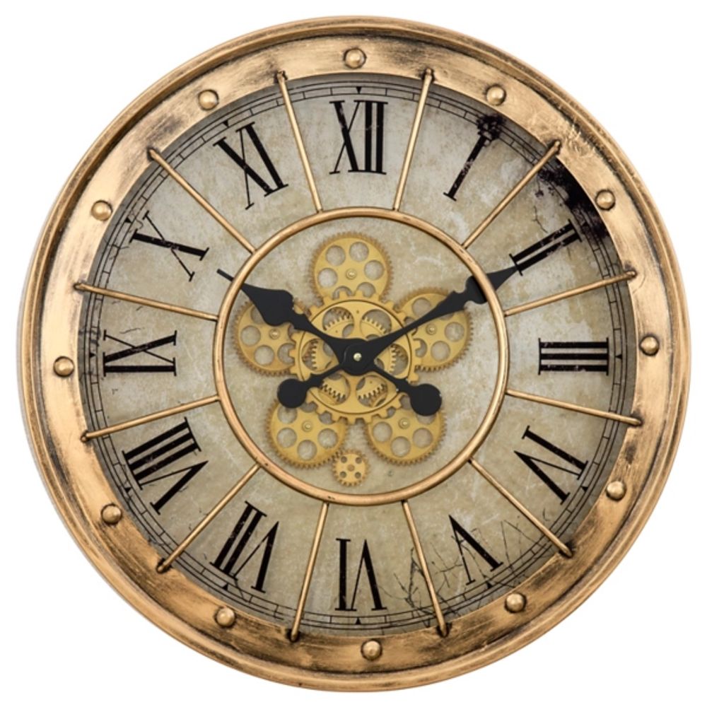Gold Gilded Frame Round Wall Clock