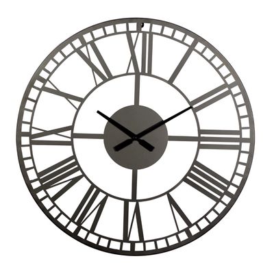 Black Metal Open Frame Wall Clock