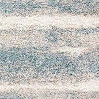 Blue Abstract Soft Lines Area Rug, 5x8