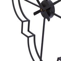 Black Quatrefoil Iron Cut-Out Wall Clock