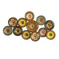 Southwestern Floral Ceramic Plates Wall Plaque