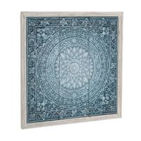 Turquoise Iron Floral Scrollwork Wall Plaque