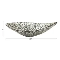 Gray and Beige Mussel Shell Mother of Pearl Tray