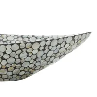 Gray and Beige Mussel Shell Mother of Pearl Tray