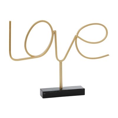 Looping Gold Love Tabletop Sign