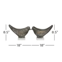 Rustic Etched Birds 2-pc. Figurine Set