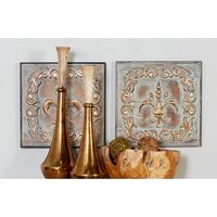 Aged Brass Fleur-De-Lis 4-pc. Panel Wall Art