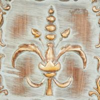 Aged Brass Fleur-De-Lis 4-pc. Panel Wall Art