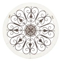 Rustic White Radial Scrollwork Wall Art