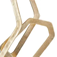 Gold Marble Layered Geometric Loops Statue